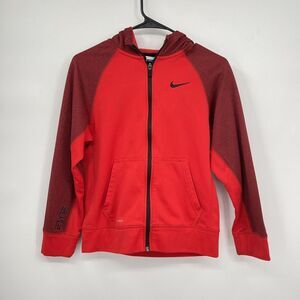 Nike Red and Maroon Kids Hoodie